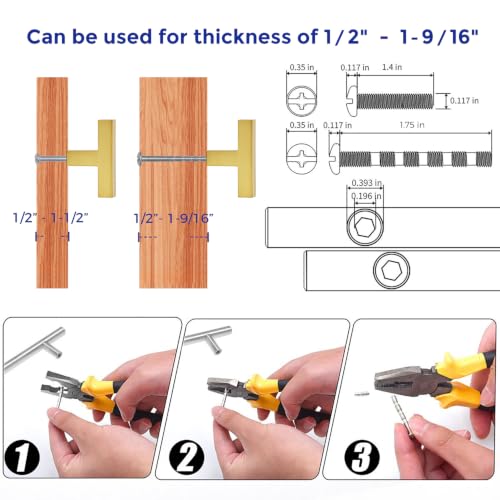 Gold Cabinet Handles Solid Cabinet Pulls (30 Count)
