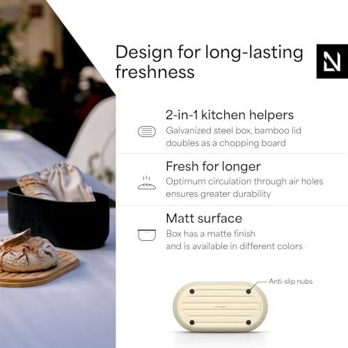 Bread Box I Metal bread box for long lasting freshness with non