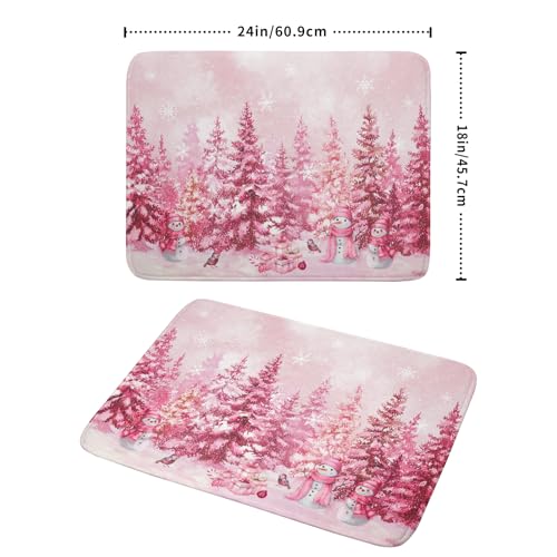 Pink Forest Dish Drying Mat Washable Drying Matt Kitchen Counter