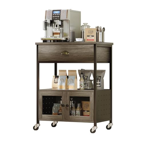 Coffee Bar Cart Cabinet