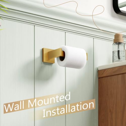 Gold Toilet Paper Holder Toilet Roll Holder for Bathroom Kitchen Washroom T