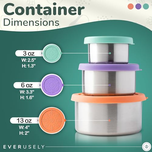 Stainless Steel Snack Containers (3 Count)