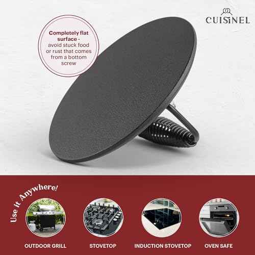Cast Iron Skillet + Grill Press + Scraper Set (4 Count)