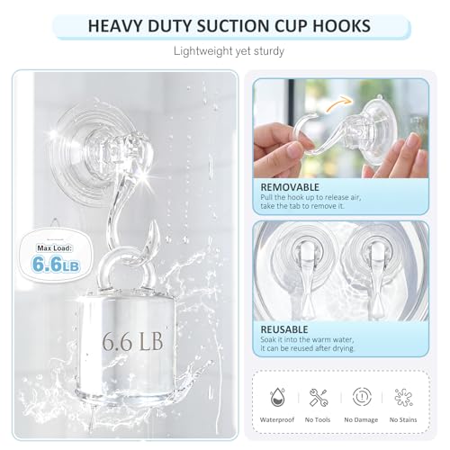 Suction Cup Hooks with Wipes (4 Count)