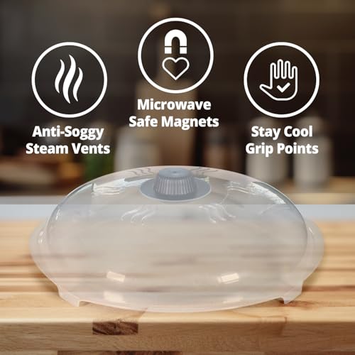 Tall Magnetic Microwave Splatter Cover for Food