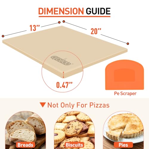 Pizza Stone for Grill 20 x 13.5 Inch