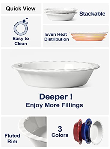 Ceramic Pie Pans for Baking (2 Count)