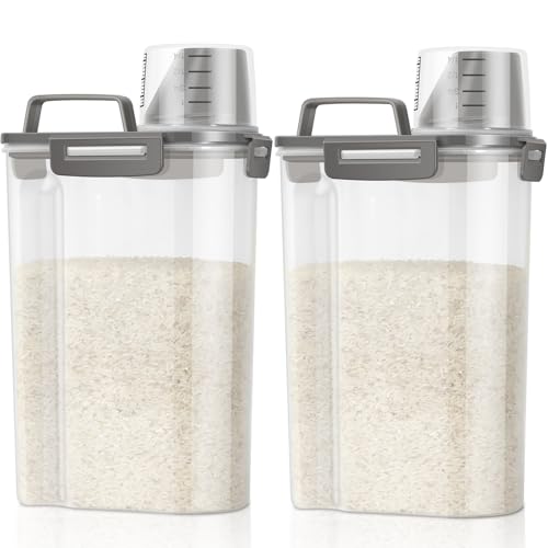 Rice Container Cereal Storage Container 2 Pack 5 Lbs (2 Count)