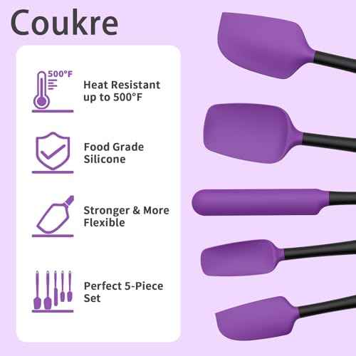 Silicone Spatula Set of 5 (5 Count)