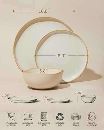 Plates and Bowls Sets for Family of 6