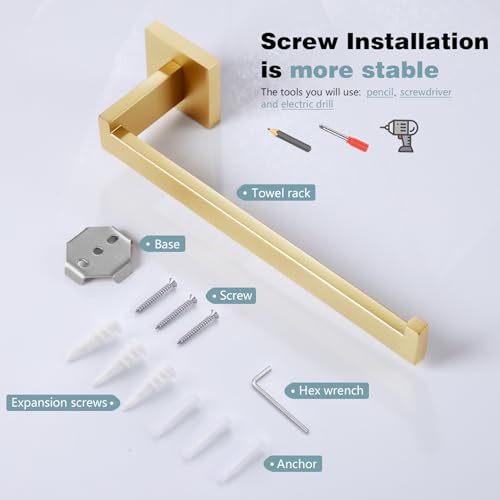 Towel Bar Gold Hand Towel Holder for Bathroom Kitchen Hardware Stainless Steel Wall Mounted