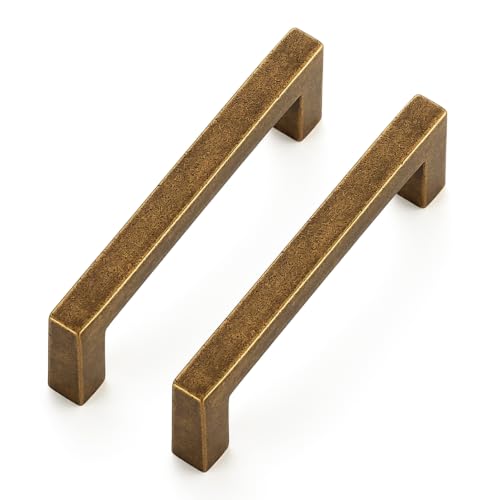 Antique Brass Cabinet Handles Solid Cabinet Pulls 3 Inch CC 30 Pack (30 Count)