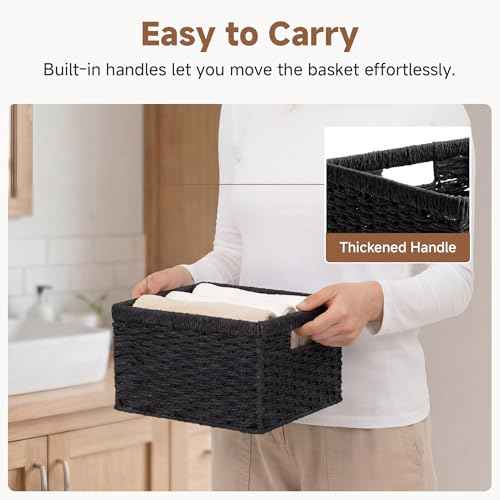 Wicker Baskets with Handles (2 Count)