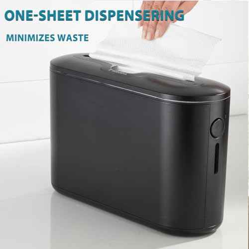 Multifold Paper Towel Dispenser Countertop Compact Design for Kitchen Black