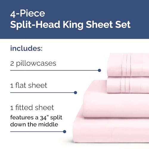 Flex Top Split Head King 4 Piece Sheet Set