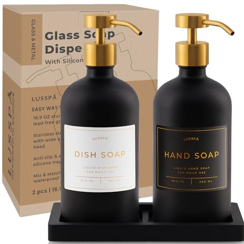 Glass Soap Dispenser Set of 2 (2 Count)
