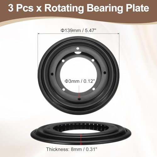 3Pcs 5.5 Inch Rotating Bearing Plate (3 Count)
