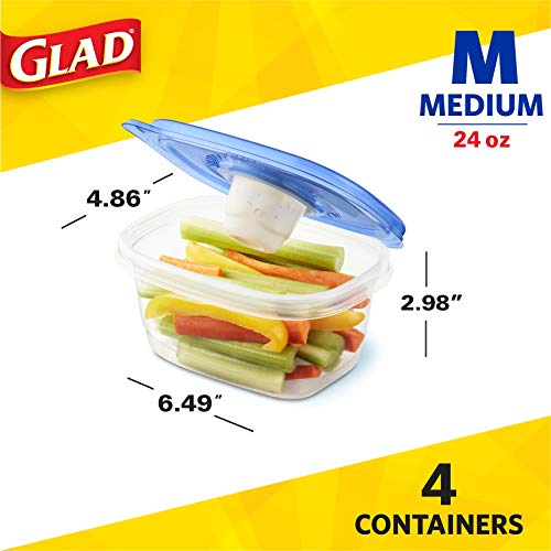 GladWare To Go Medium Rectangle Snack Containers (24 Count)