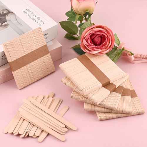 300 Pcs 4.5" Length Popsicle Wooden Sticks (300 Count)