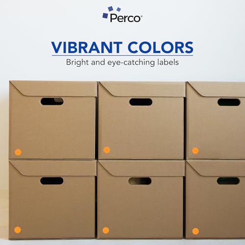 Neon Orange Round Circle Dot Sticker 1
