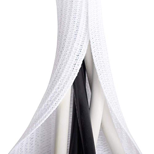 20ft 1 inch White Cable Sleeve