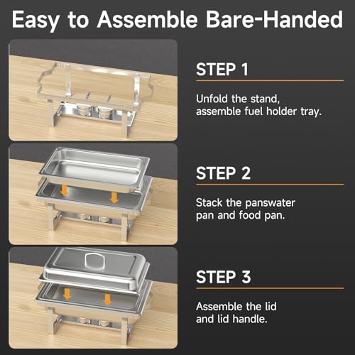 Chafing Dishes for Buffet 4 Pack (4 Count)