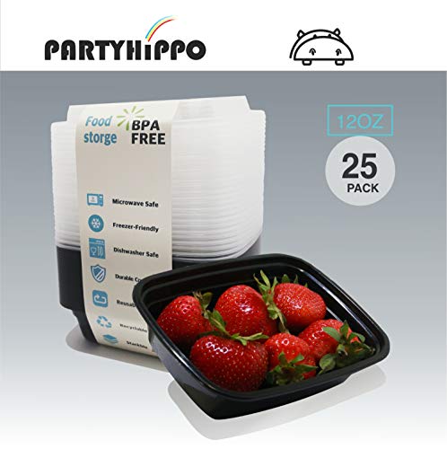 Small Meal Prep Containers Single Lids (25 Count)
