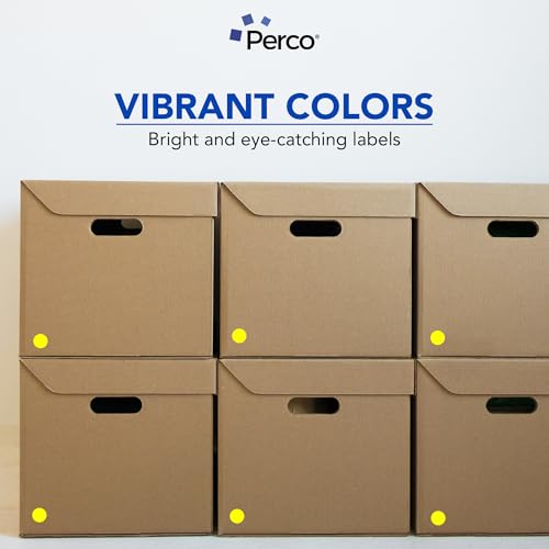 Neon Yellow Perforated Round Circle Dot Sticker 1 (80 Count)