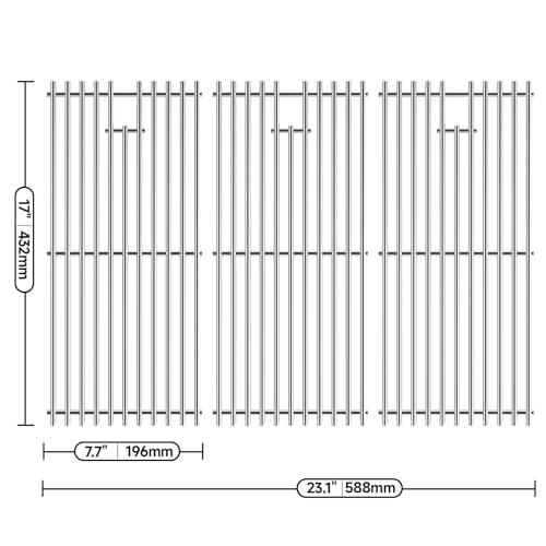 17'' x 23.1'' Stainless Steel Cooking Grates for Charbroil