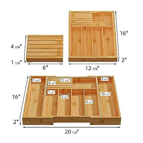 Silverware Organizer with Removable Knife Block