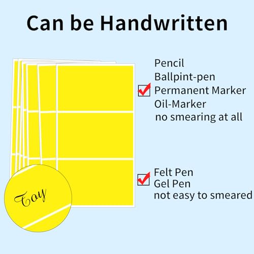 Removable Colored Labels Stickers