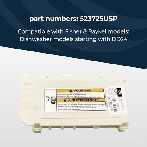 Control Module 523725USP for Fisher & Paykel Dishdrawer Dishwasher Models Starting with DD24