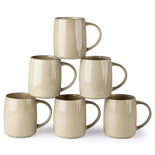 Large Coffee Mugs Set of 6 (6 Count)