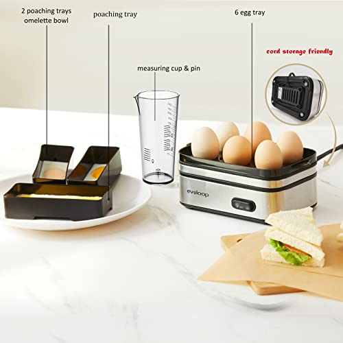 Rapid Egg Cooker Electric 6 Eggs Capacity (6 Count)