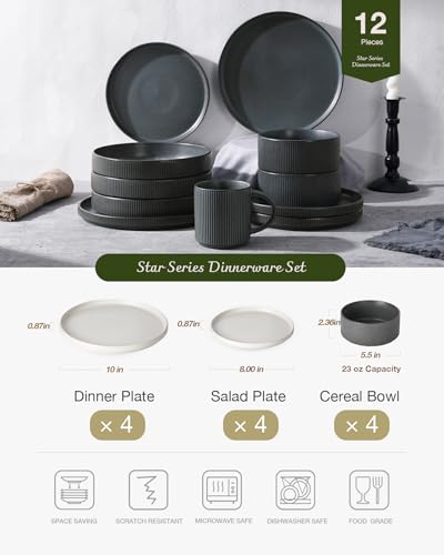 Star Stoneware Dinnerware Set (12 Count)