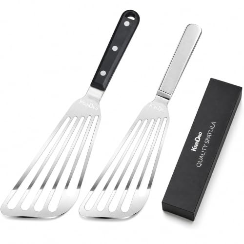 2 Pack Flexible Fish Spatula Stainless Steel for Kitchen