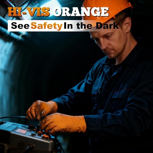 Heavy Duty Industrial Orange Nitrile Gloves (50 Count)