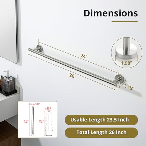 Towel Racks for Bathroom 24 Inch