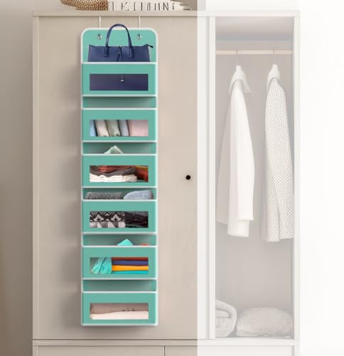 6 Clear Pocket Over Door Hanging Organizer