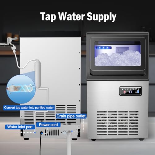 100 lbs Nugget Ice Maker Under Counter Self (1100 Count)