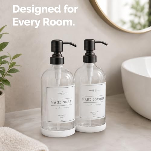 Clear Glass Soap Dispenser (2 Count)