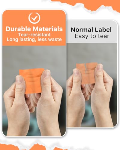2"x2" Orange Square Thermal Labels