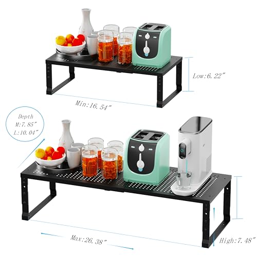 Expandable Spice Rack Kitchen Cabinet Shelf Organizer (3 Count)