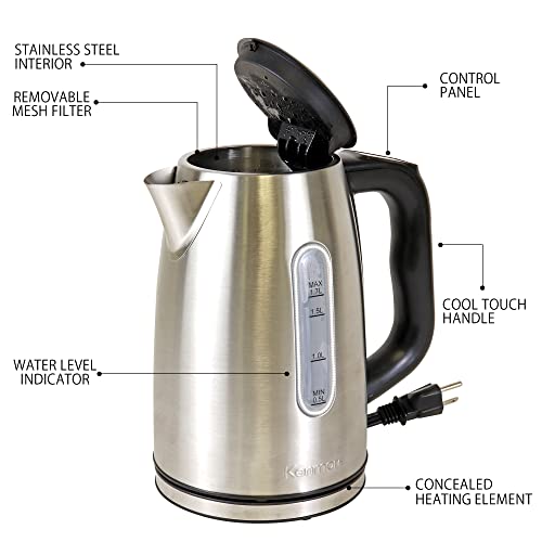 Kenmore 1.7L Cordless Electric Kettle w