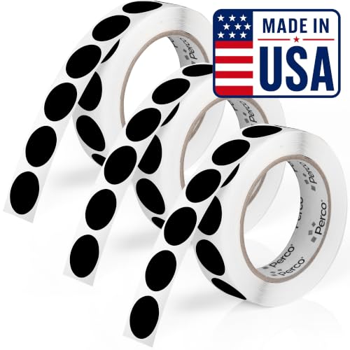 Black Perforated Round Circle Dot Sticker 1 (3 Count)