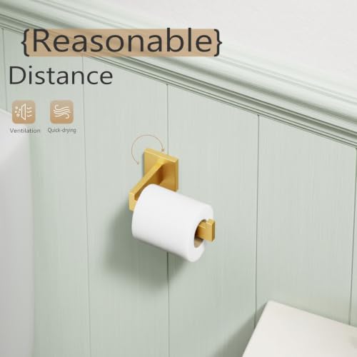 Gold Toilet Paper Holder Toilet Roll Holder for Bathroom Kitchen Washroom T