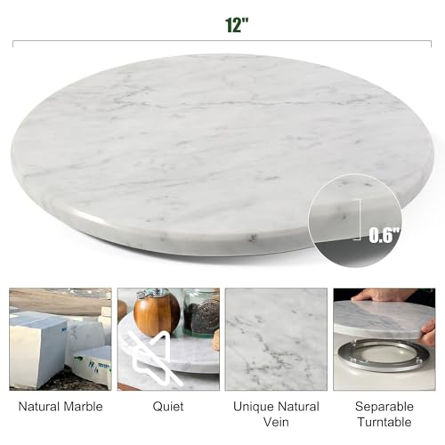 12" Marble Lazy Susan Turntable