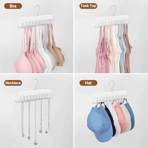 2 Pack 2 in 1 Belt Tie Hanger for Closet Max 60 Belts with 60 Ties Capacity (2 Count)