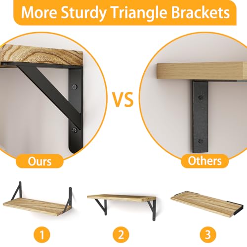 16.5in Floating Shelves for Wall (6 Count)
