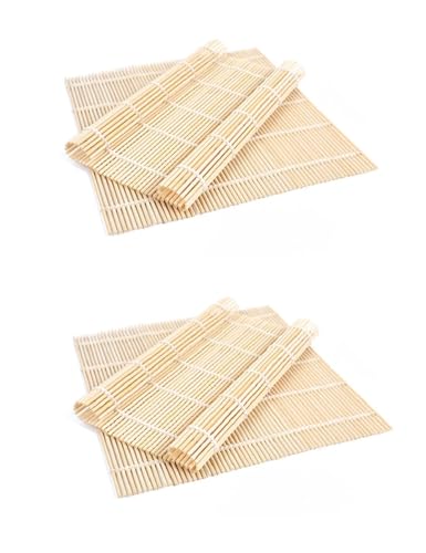 4 Pack Bamboo Sushi Rolling Mat (4 Count)